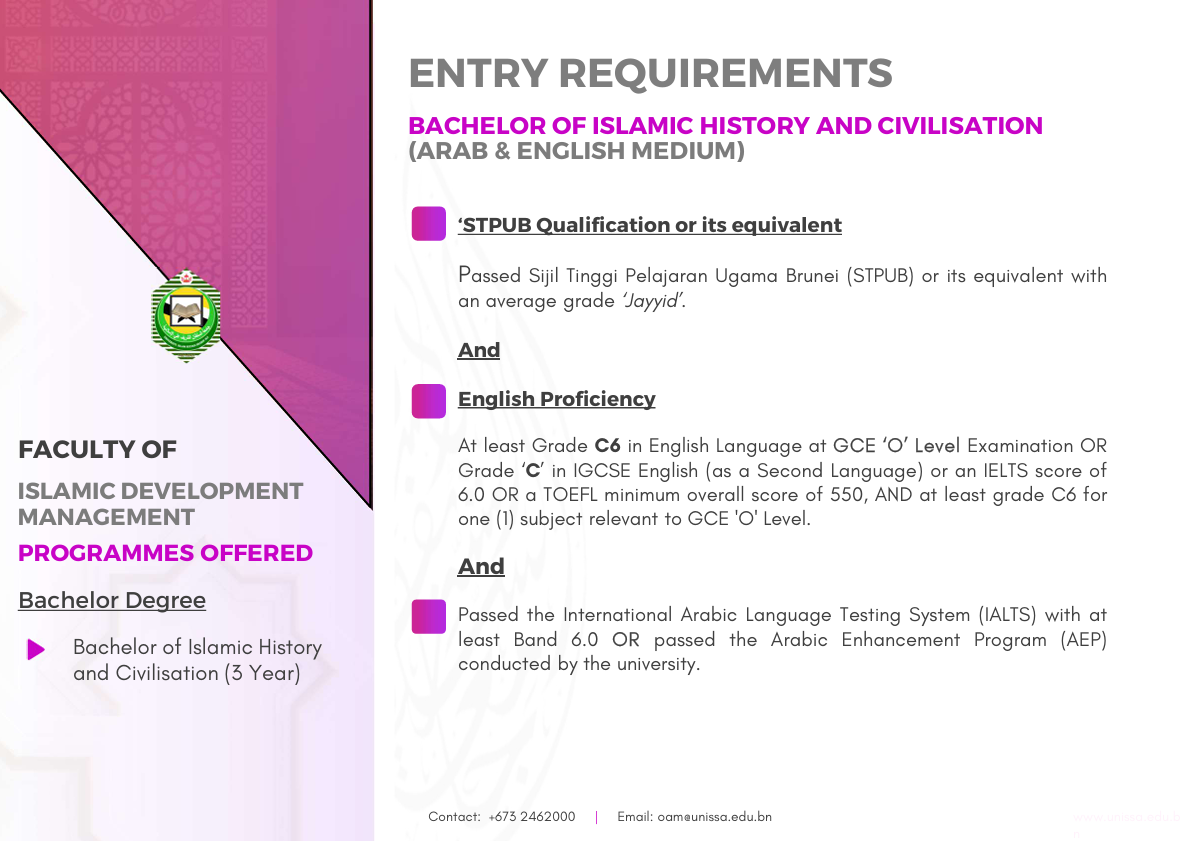 Entry Requirements - BAIHC